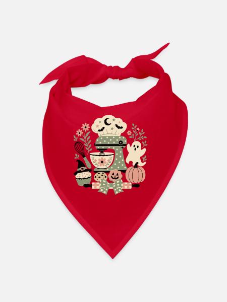 Halloween Backen - Bandana - Rot - Vorne