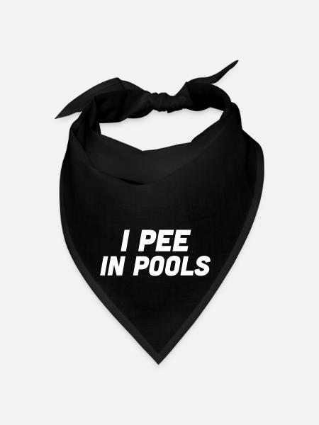 I pee in Pools - Bandana - Schwarz - Vorne