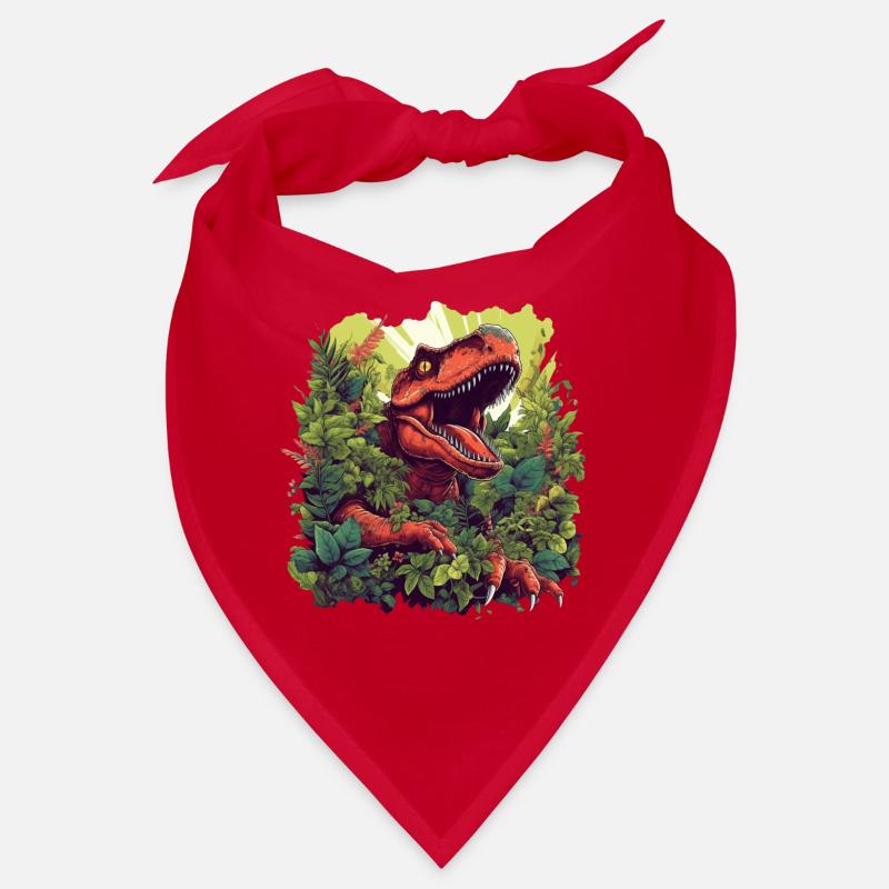 T-Rex mit Blumen /Dinosaurier Design Bandana
