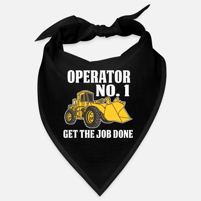 Excavator wheel loader construction site birthday christmas Bandana