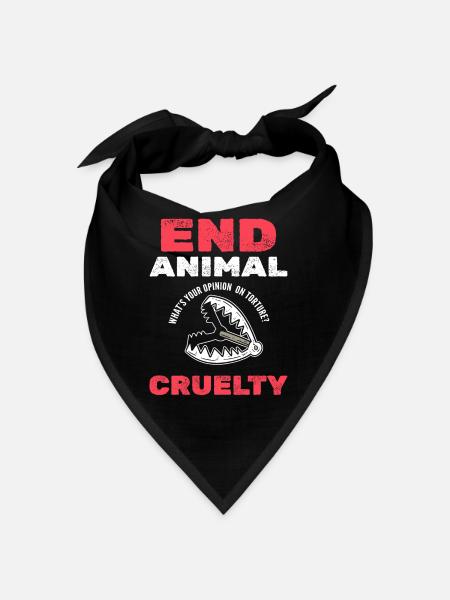 Contre la cruauté envers les animaux de compagnie - Bandana - noir - Devant