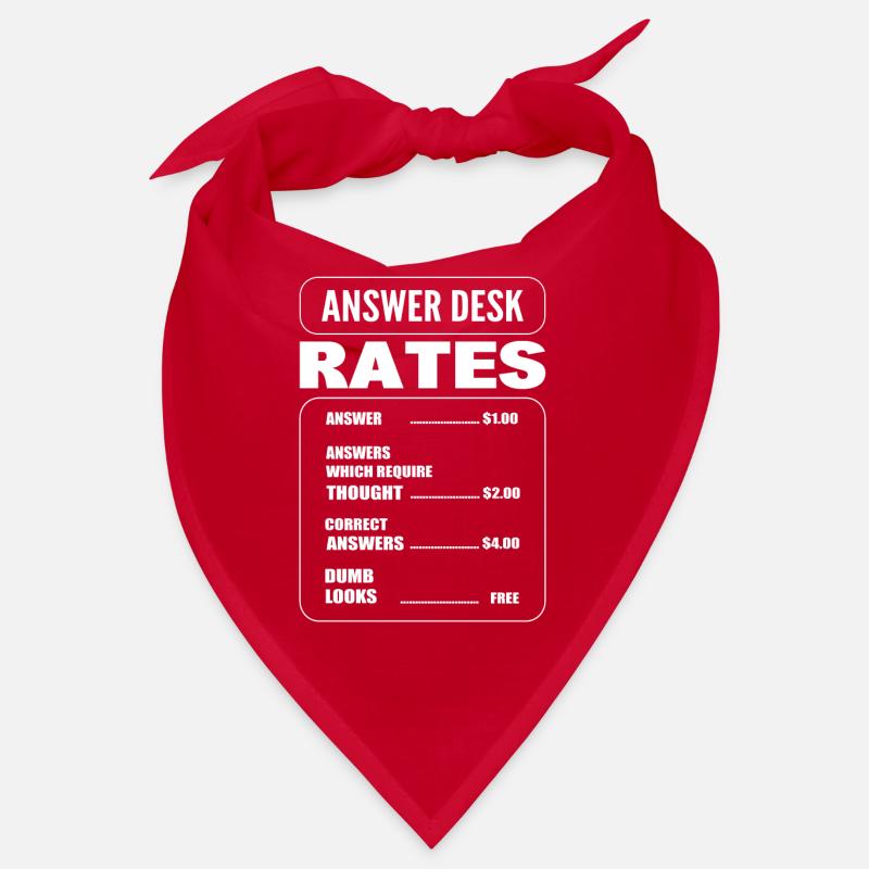 Answer Desk Rates Rezeptionist Bandana