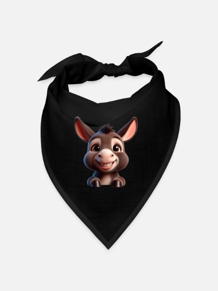 Baby Donkey Esel Mule - Bandana - Rot - Vorne