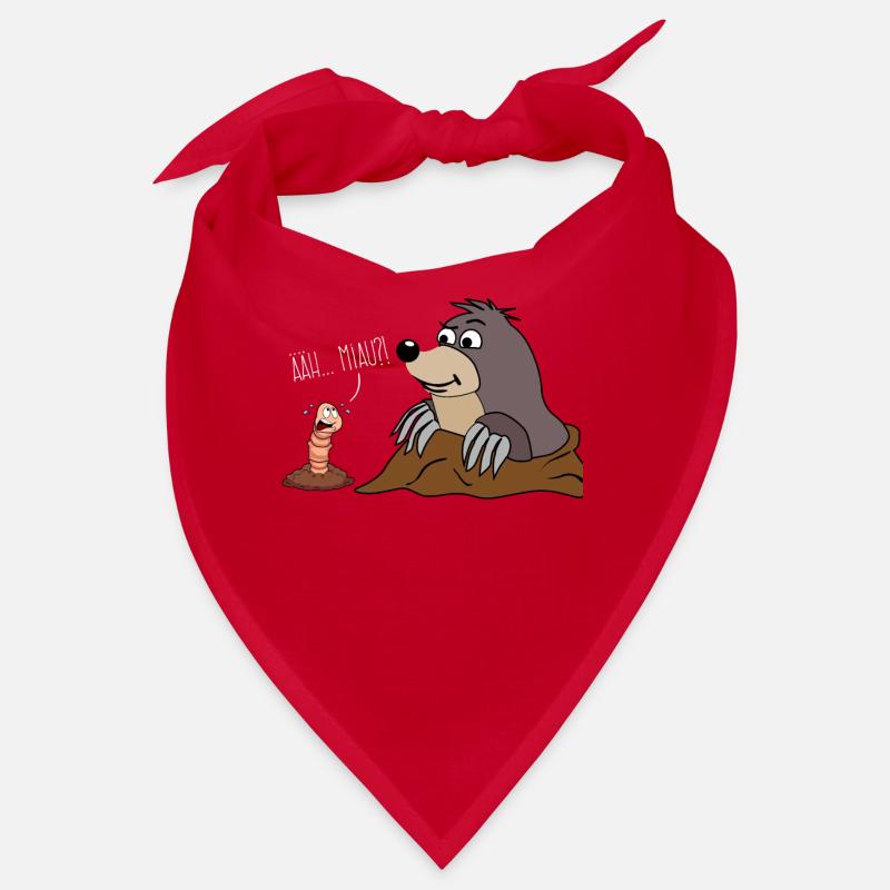 Mole and earthworm - funny graphics Bandana