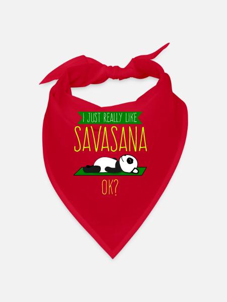 Savasana Panda Pandabär Yoga - Bandana - Rot - Vorne