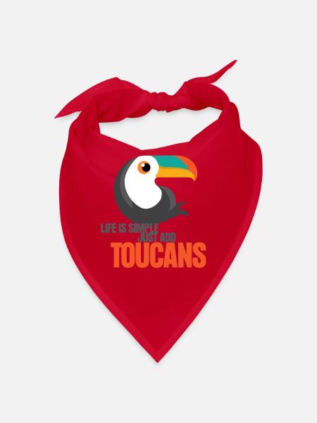 Tukan Toucan's cute toucans - Bandana - red - Front