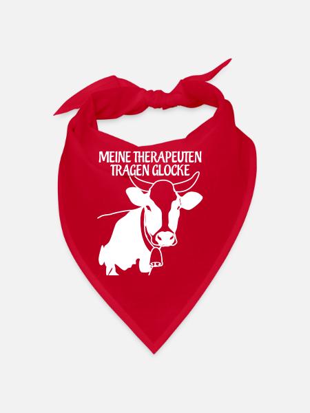 Allgäu Kuh mit Glocke Kuhglocke Allgäuer - Bandana - Rot