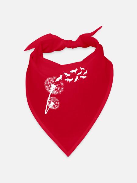 German Shepherd Dandelion - Bandana - red - Front