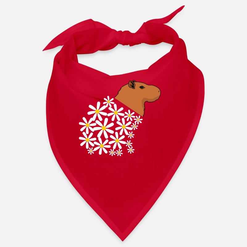 Marguerite capybara de fleurs Bandana