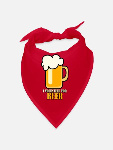 Bier Witz Craft Beer Bierbrauer Brauerei - Bandana - Rot - Vorne