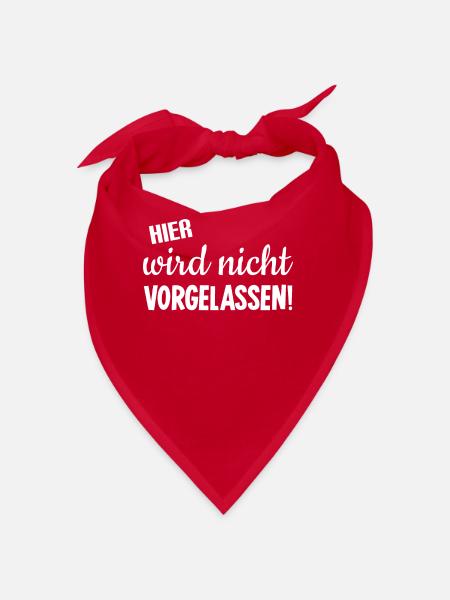 Warteschlange Vordrängeln Vorlassen - Bandana - Rot - Vorne