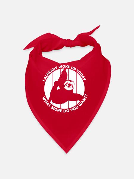 Paresseux Fatigué Endormi Paresseux Lent Paresseux - Bandana - rouge - Devant