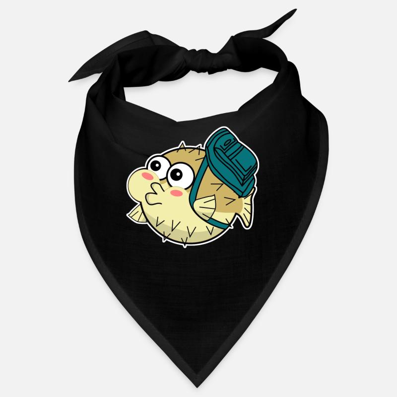 Poisson-globe avec sac à dos Bandana