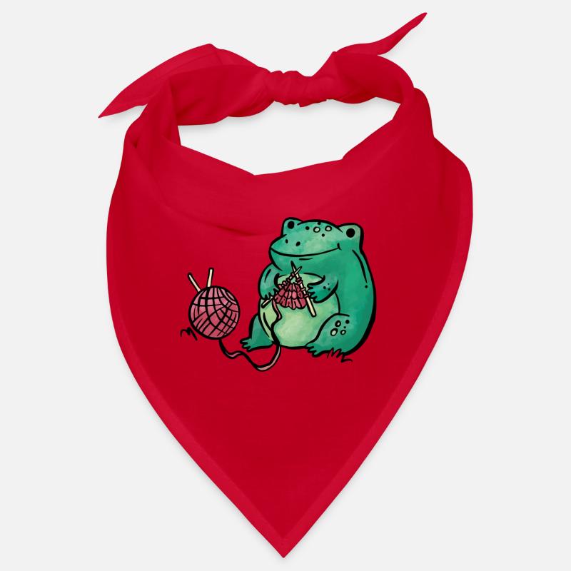 Frog Knitting Handmade Bandana