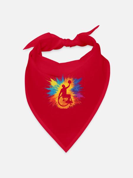 Cadeau de basketball en fauteuil roulant - Bandana - rouge - Devant