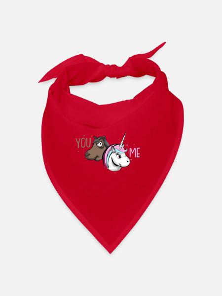 Cute Unicorn Horses Glitter Girl Baby Gift - Bandana - red - Front