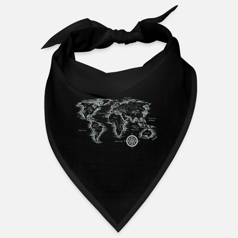 World Map Vintage Bandana