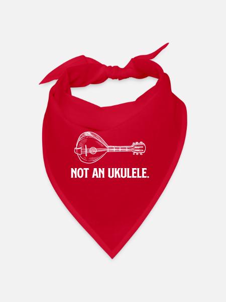 Kein Ukulele lustige Mandoline-Spieler - Bandana - Rot - Vorne