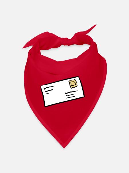 Letter envelope letter envelope letter post - Bandana - red - Front