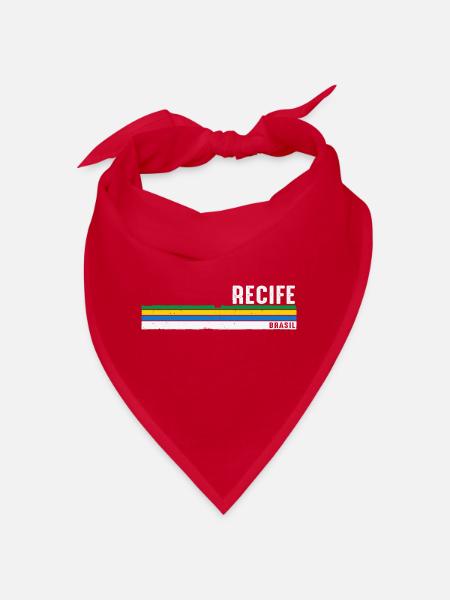 Recife Brazil Heritage - Vintage Recife Brasil - Bandana - red - Front