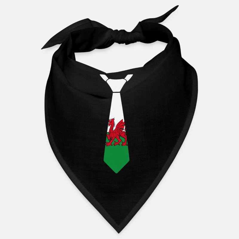 Thème de cravate de dragon gallois vert et blanc Bandana