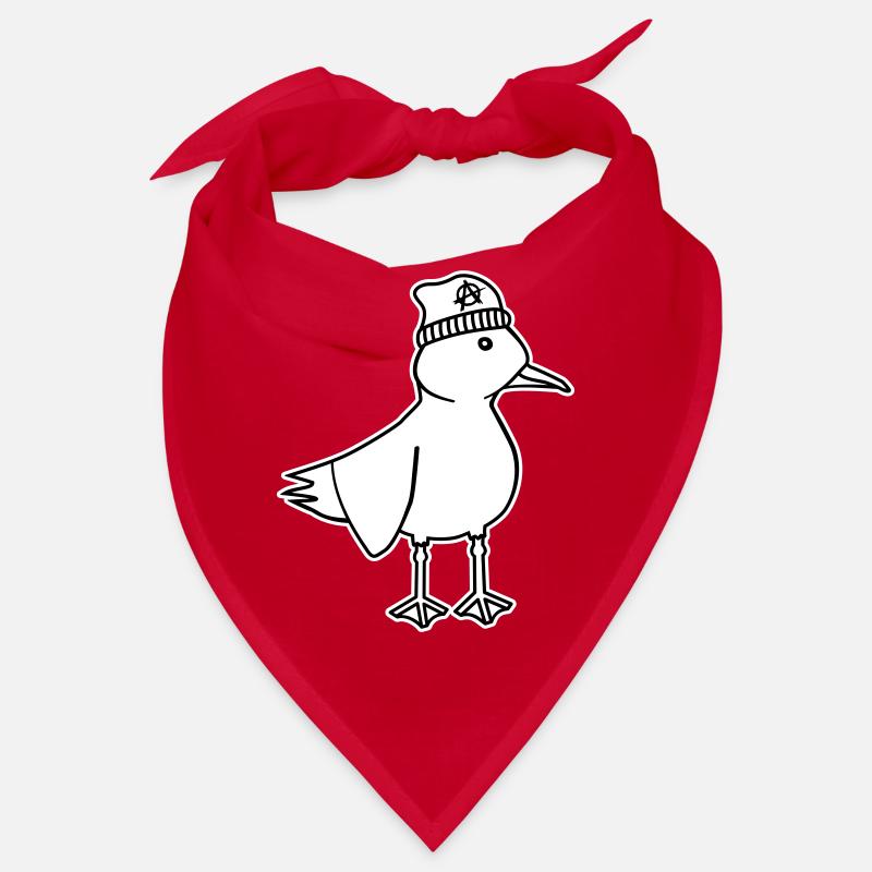 Seagull Anarchy – Vilain Maritime Hipster Art côtier - Bandana - rouge
