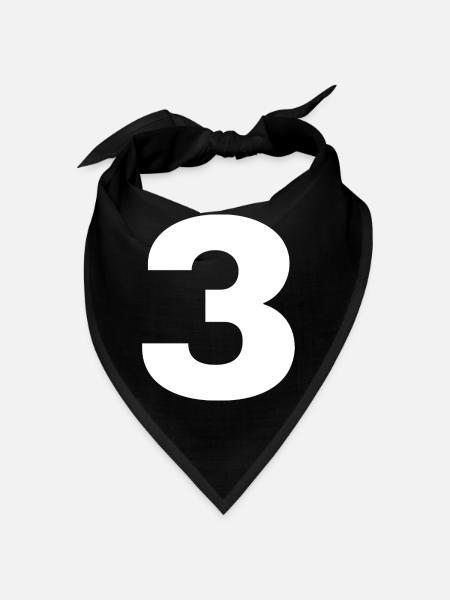 Number 3 Tshirt - Bandana - red - Front