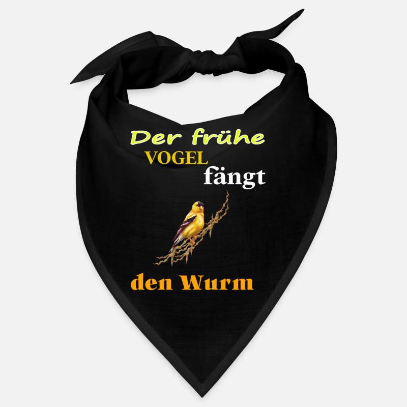 der frühe Vogel fängt den Wurm Tiere Geschenkidee Bandana