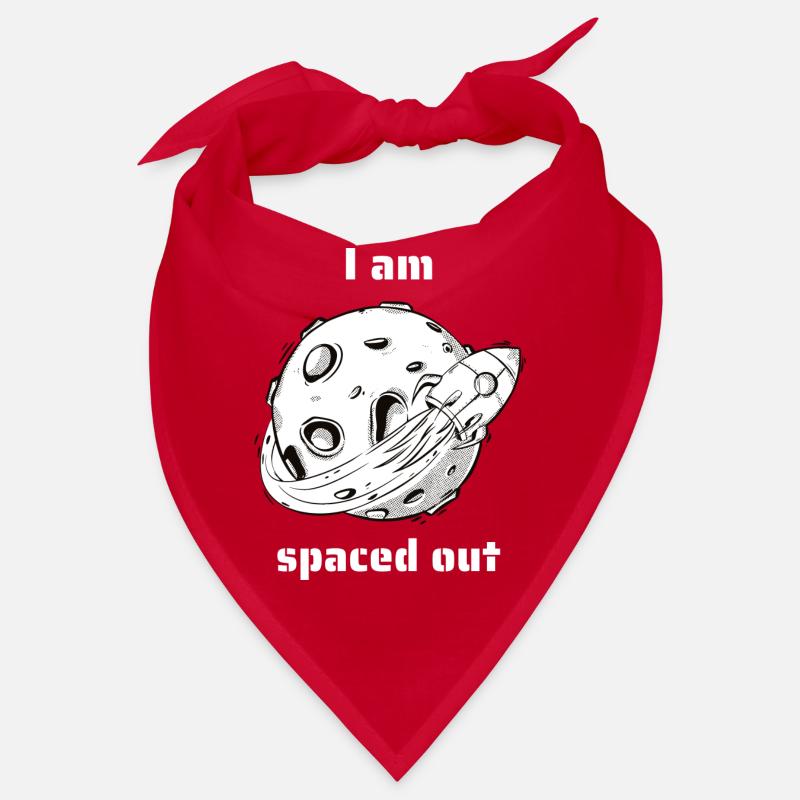 I Am Spaced Out Funny Retro Outer Space Designs Bandana