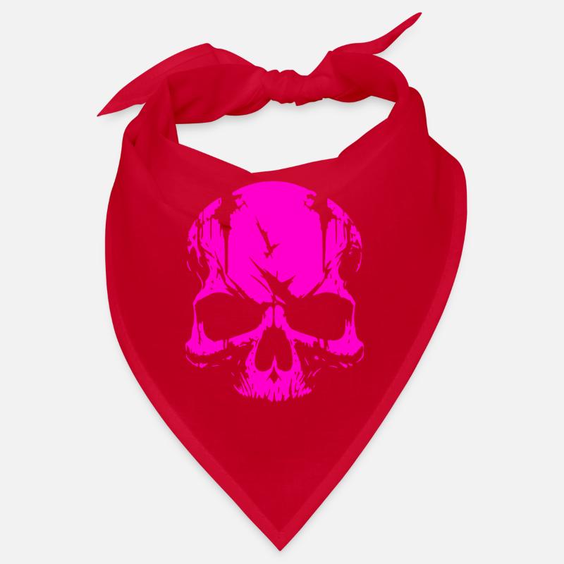 Pink Skull Skull Bandana