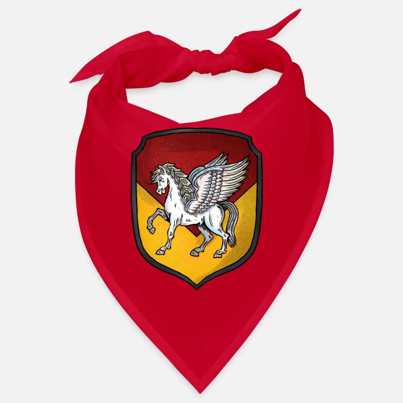 Wappen silber Pegasus Bandana