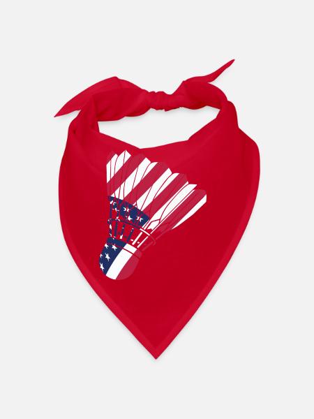 USA-Badmintonspieler-Liebhaber American Flag Patriot - Bandana - Rot - Vorne