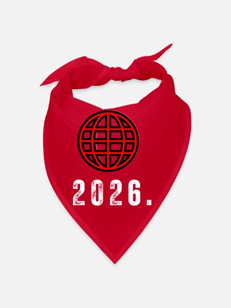 Red Globe 2026 Gridlines - Bandana - Rot - Vorne
