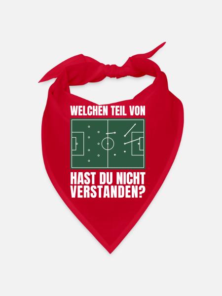 Welchen Teil Nicht Verstanden Fußball Humor Taktik - Bandana - Rot - Vorne