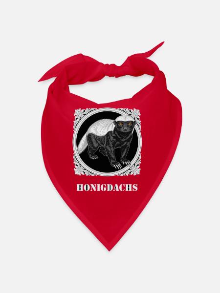 Honigdachs · Bitcoin ist der Honigdachs Shirt - Bandana - Rot - Vorne