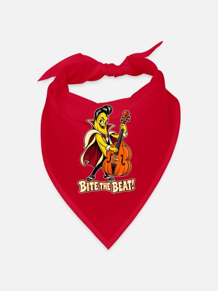 Bite the Beat! – Halloween Rockabilly-Banane - Bandana - Rot - Vorne