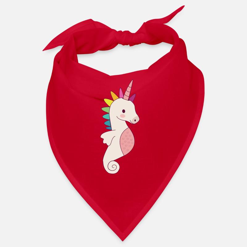 Einhorn Seepferdchen Regenbogen süß Geschenk Bandana