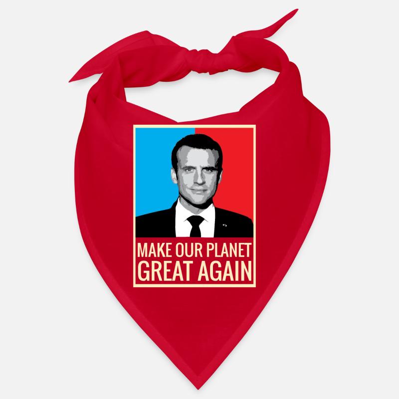 Make our planet great again macron soutien rétro Bandana