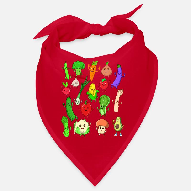 Comic Kawaii Vegetables Bandana