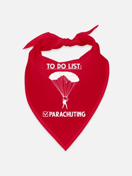 Parachute Skydiver Celebration Adrenaline - Bandana - red - Front