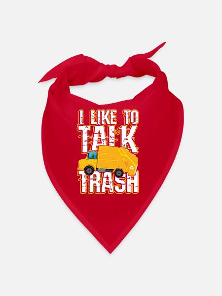 I like to talk trash for a man - Bandana - red - Front