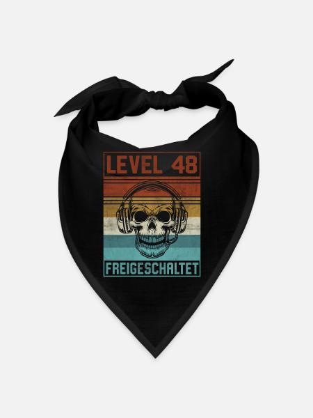 48. Geburtstag Gamer Level 48 Jahre - Bandana - Rot - Vorne