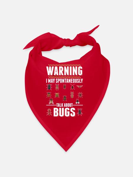Insects Nature Funny Entomologist - Bandana - red - Front