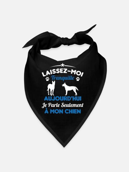 Aujourd'hui Je parle Seulement a Mon Chien - Bandana - rouge - Devant