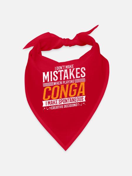 Conga Music Lover Creative Conga Player - Bandana - red - Front