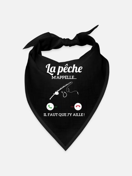 La pêche m'appelle il faut que j'y aille ! - Bandana - rouge - Devant