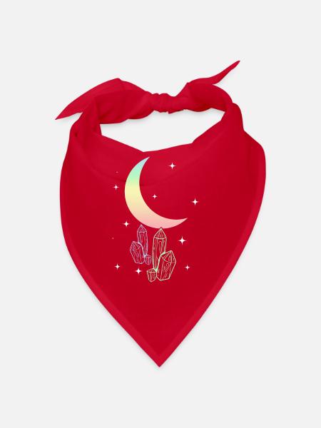 Pastel Goth Mond Aesthetic Kawaii - Bandana - Rot - Vorne