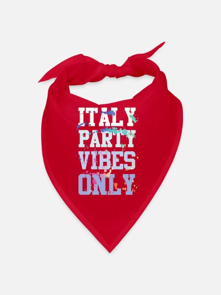 Italy Party Vibes - Bandana - red - Front