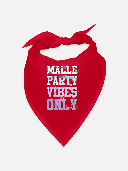 Malle Party Vibes - Bandana - red - Front