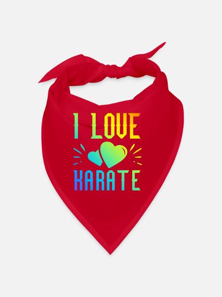 I love karate - Bandana - red - Front